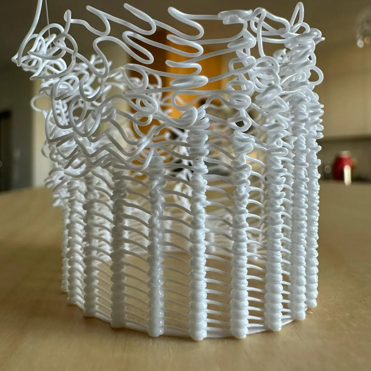 Full view of the droplet spiral